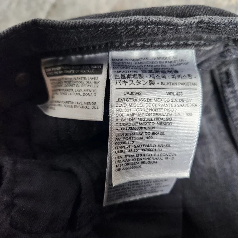 Levis 531 Slim Jeans Men 32x30 Black Denim Premium Quality Skater Punk Grunge‎
